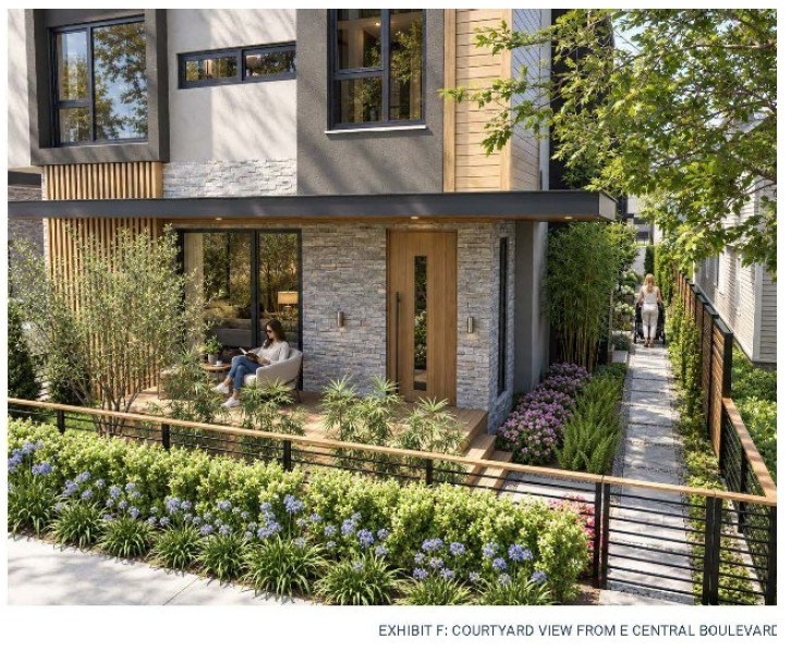Contemporary townhomes planned near Lake Eola