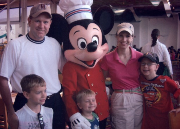 Patrick Connolly visits Walt Disney World with his parents and two younger brothers in 2006. (Connolly family archives)