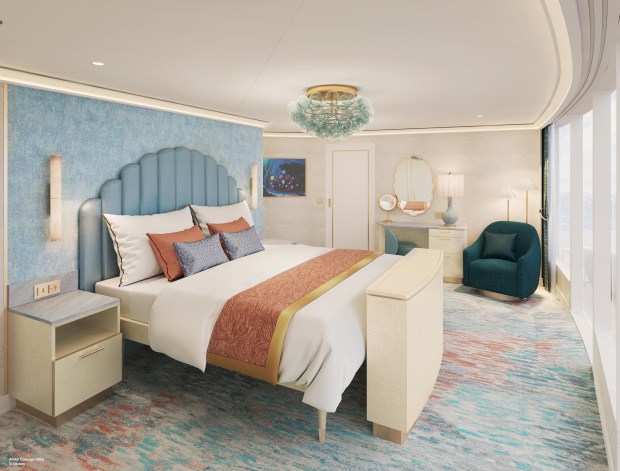 The Disney Believe will feature the Royal Reef Suite. Disney Cruise Line's fourth Wish-class ship will debut out of Fort Lauderdale in December 2027. (Courtesy of Walt Disney Co.)