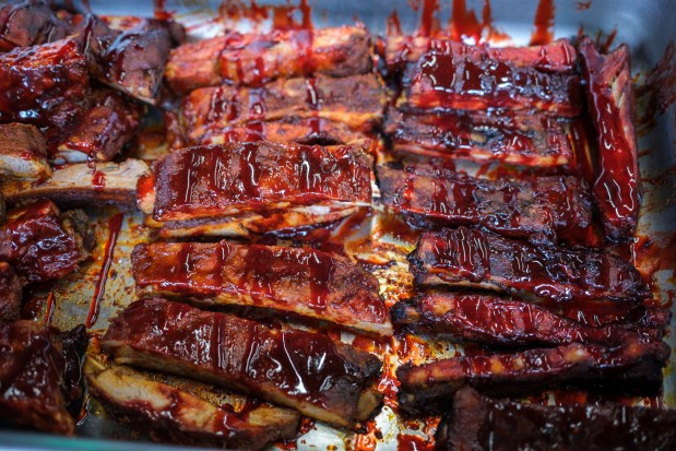 Goblin ribs, which are actually pork ribs, are one special menu item during Gators, Ghosts and Goblins at Gatorland on Oct. 8, 2026. (Patrick Connolly/Orlando Sentinel)