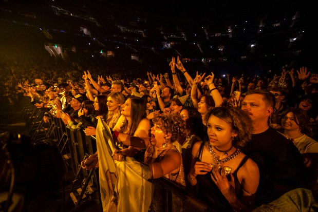 Younger fans were abundant at Weezer's Kia Center concert in Orlando on Oct. 11, 2026. (Patrick Connolly/Orlando Sentinel)