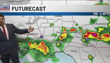 Tracking showers through the weekend for Tallahassee, the Big Bend and South Georgia