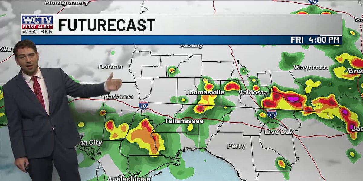Tracking showers through the weekend for Tallahassee, the Big Bend and South Georgia
