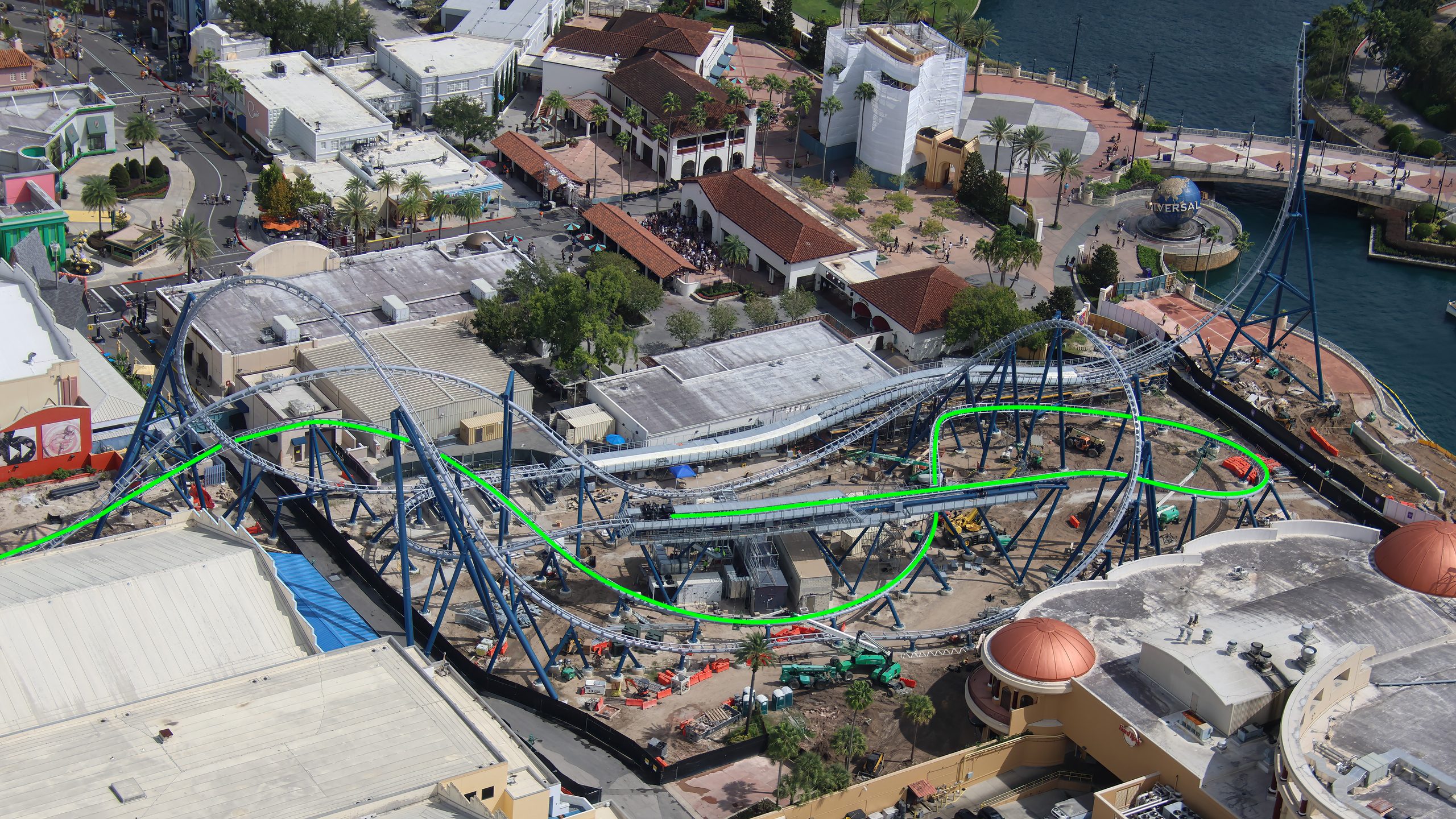 More Theming Added as Pull Testing Continues at Fast & Furious: Hollywood Drift at Universal Studios Florida
