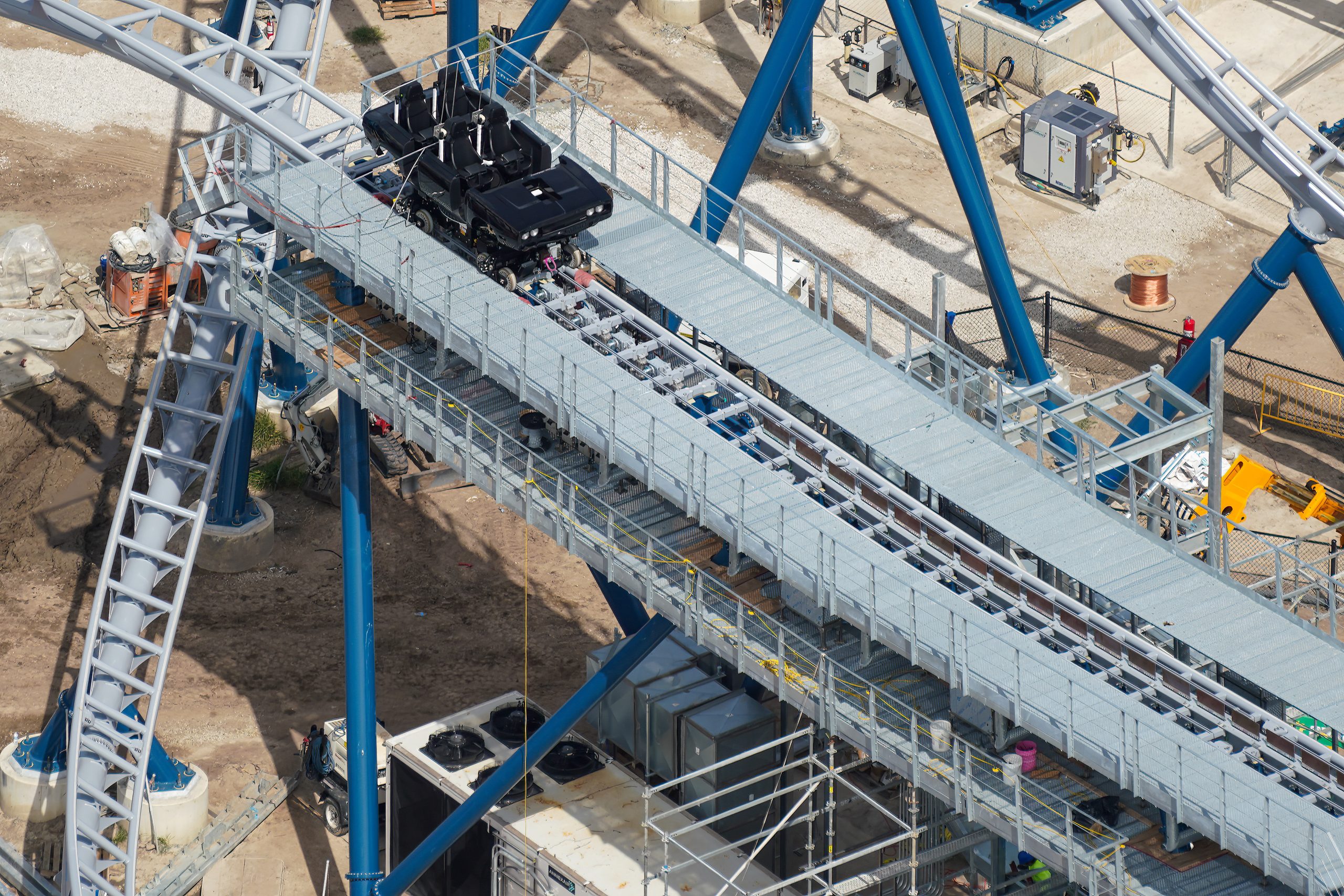 More Theming Added as Pull Testing Continues at Fast & Furious: Hollywood Drift at Universal Studios Florida
