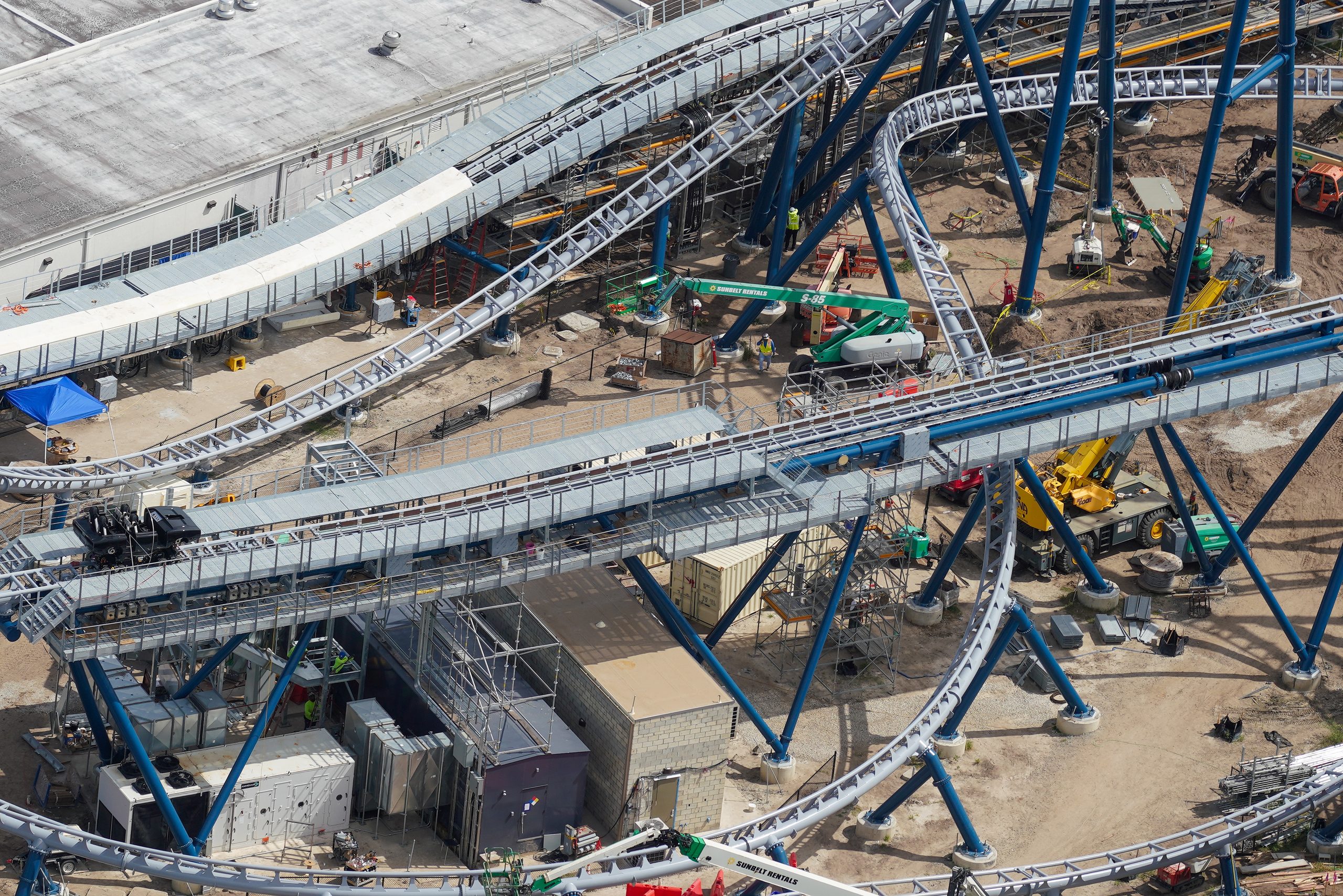 More Theming Added as Pull Testing Continues at Fast & Furious: Hollywood Drift at Universal Studios Florida