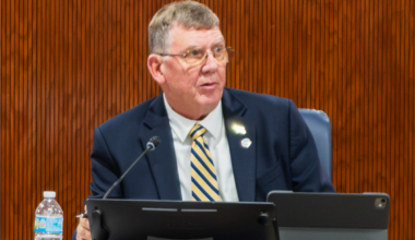 Apopka City Commissioner Sam Ruth attends the Oct. 7 City Commission meeting. In an Oct. 15 Facebook post, Ruth praised the restoration of the Lust Road reclaimed water facility, crediting city staff, local leadership and the St. Johns River Water Management District for bringing the facility back into operation. 