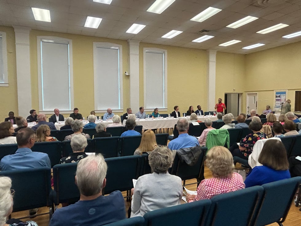 Chris Prescott got a front row seat at Tuesday's candidate forum.