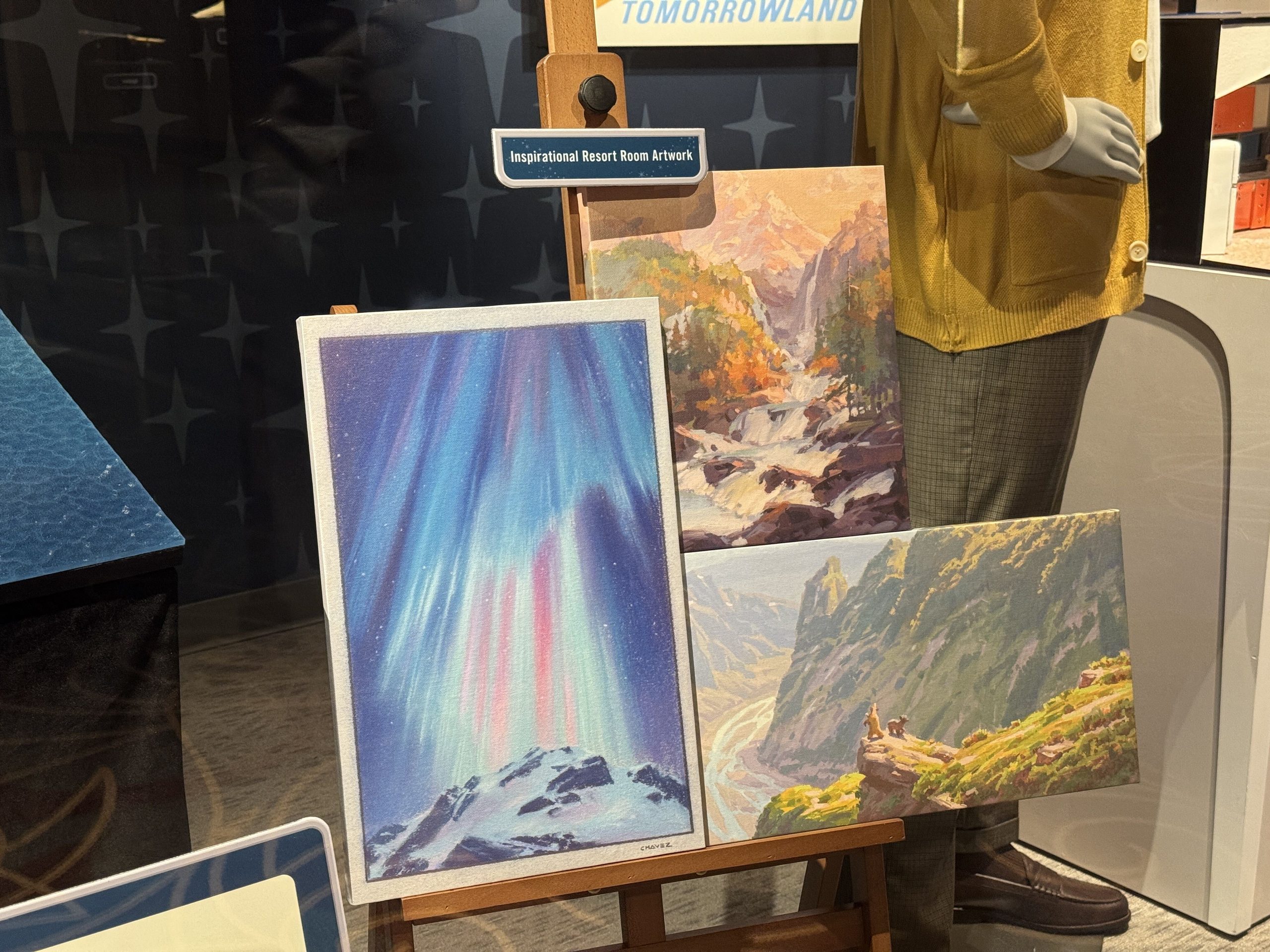 A scale model of Disney’s Lakeshore Lodge is on display at the Walt Disney Presents theater at Disney’s Hollywood Studios.