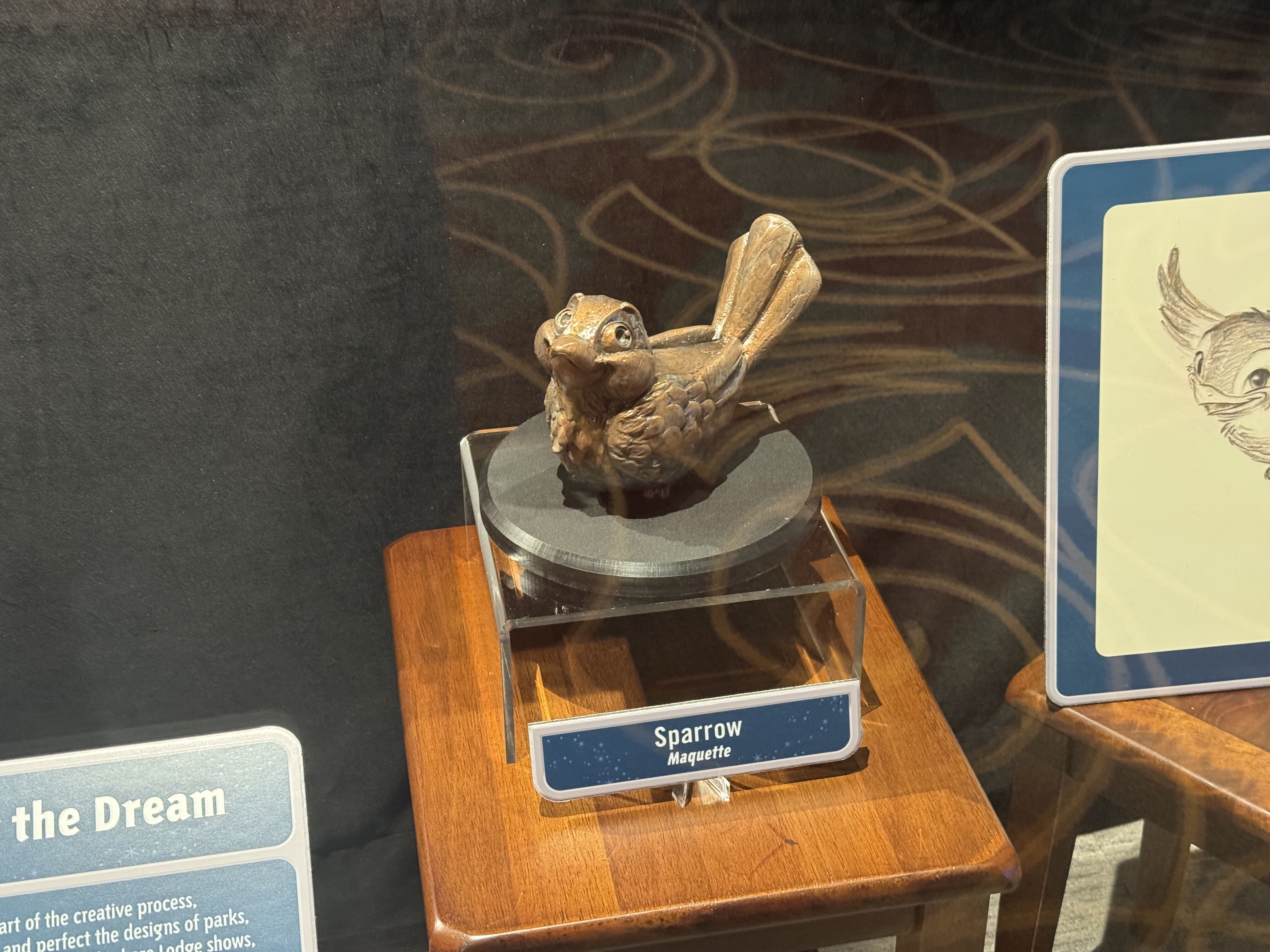 A scale model of Disney’s Lakeshore Lodge is on display at the Walt Disney Presents theater at Disney’s Hollywood Studios.