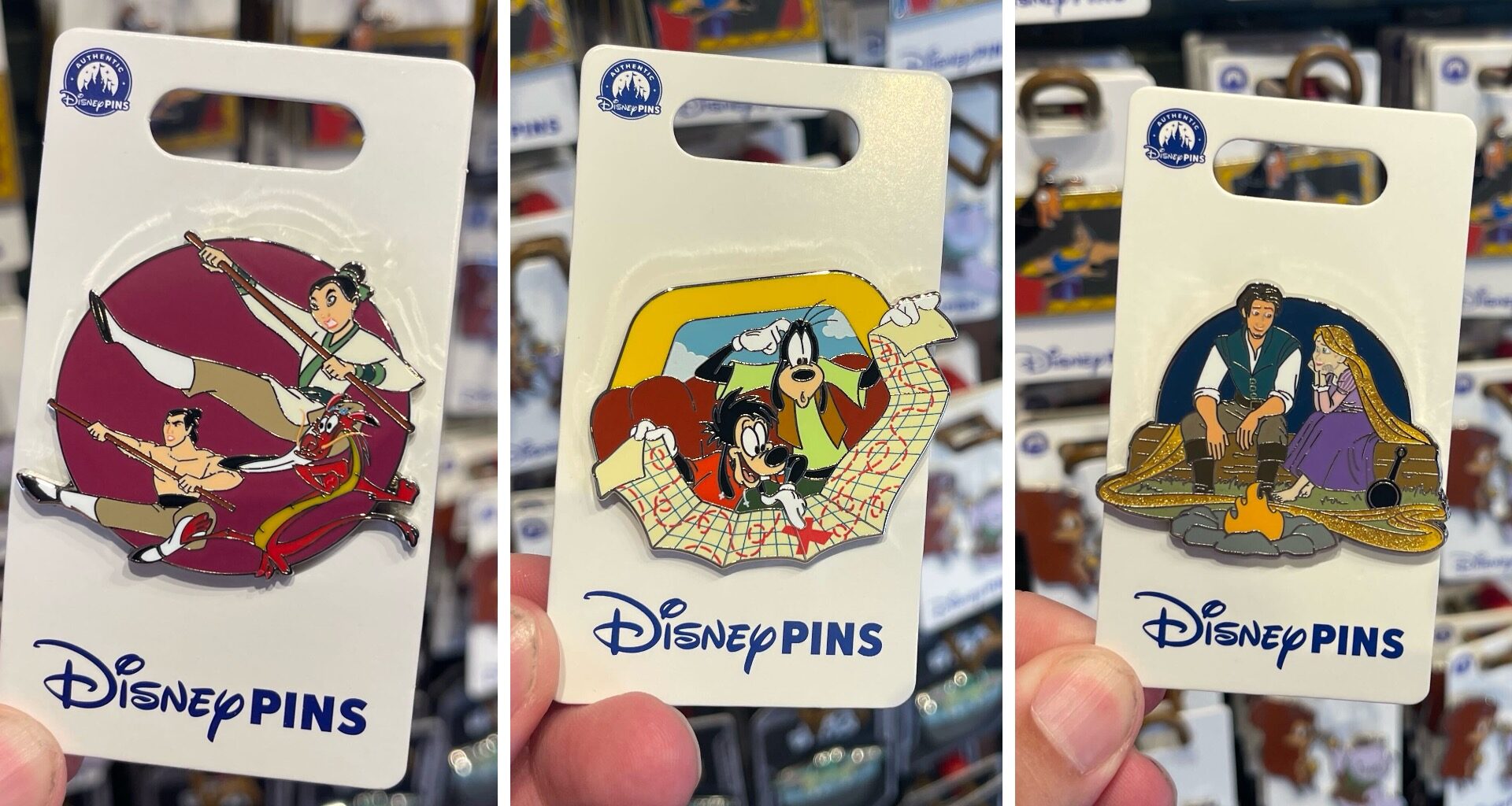 New Open Edition Pins Featuring Rapunzel, Mulan, and More Arrive at Disney Springs