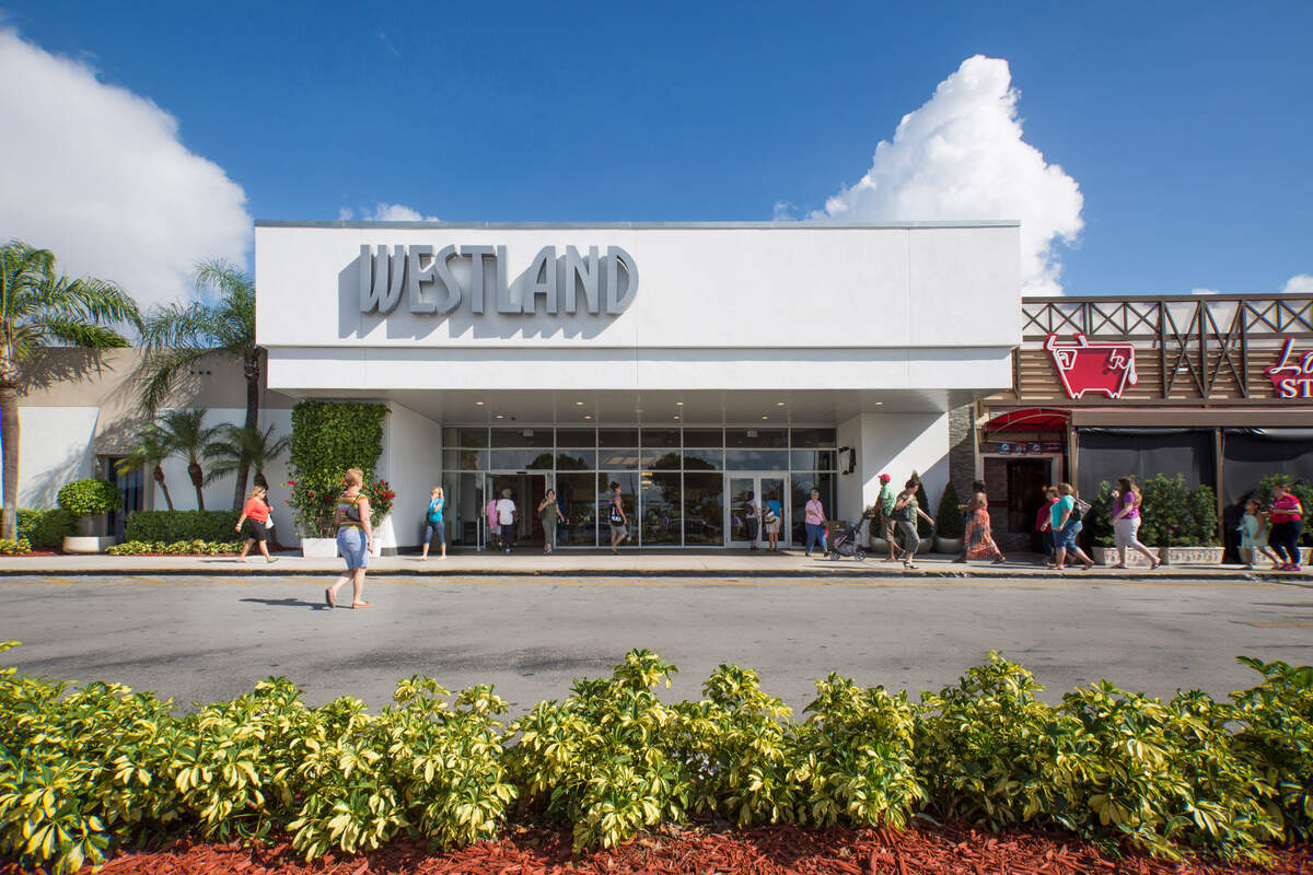 Facade of the Westland Mall located in the Hialeah commercial corridor on W 49th St