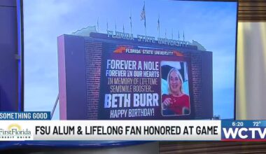Something Good: Lifelong FSU booster honored on jumbotron during halftime