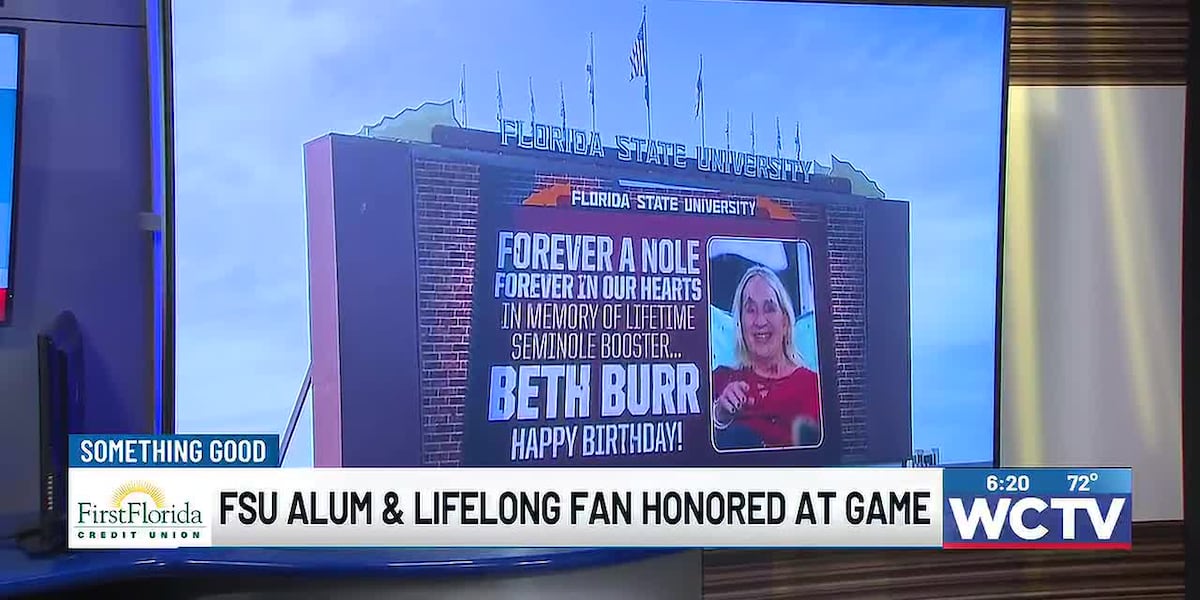 Something Good: Lifelong FSU booster honored on jumbotron during halftime