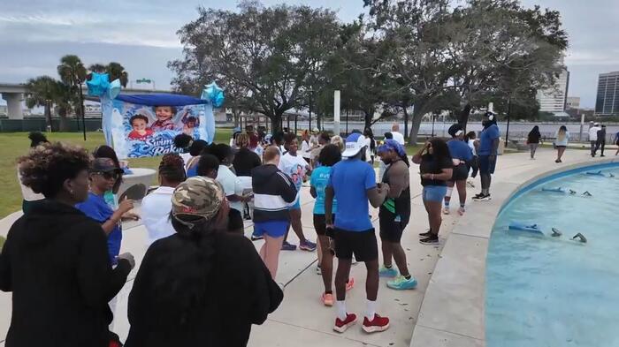 Jacksonville family honors Rakim Akbari with second annual walk, pushes for retention pond fencing