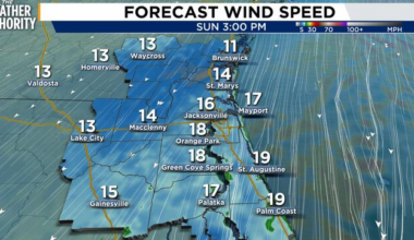 Windy, cool weather and dangerous surf expected Sunday for Northeast Florida, Southeast Georgia