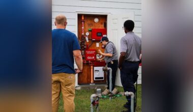 TFD fire inspector students tour construction sites to see codes and plans in action