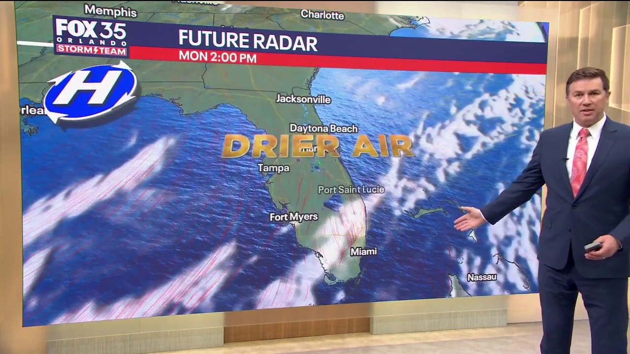 Orlando AM Weather Forecast: Drier air arrives in Central Florida