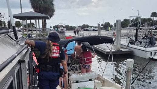 U.S. Coast Guard assists 4 aboard a disabled 15-foot vessel in Fort Pierce