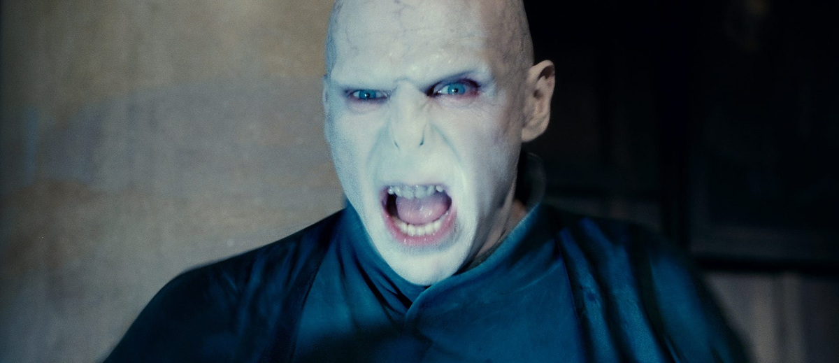 Ralph Fiennes as Lord Voldemort in a scene from the motion picture "Harry Potter and the Deathly Hallows - Part 2."
