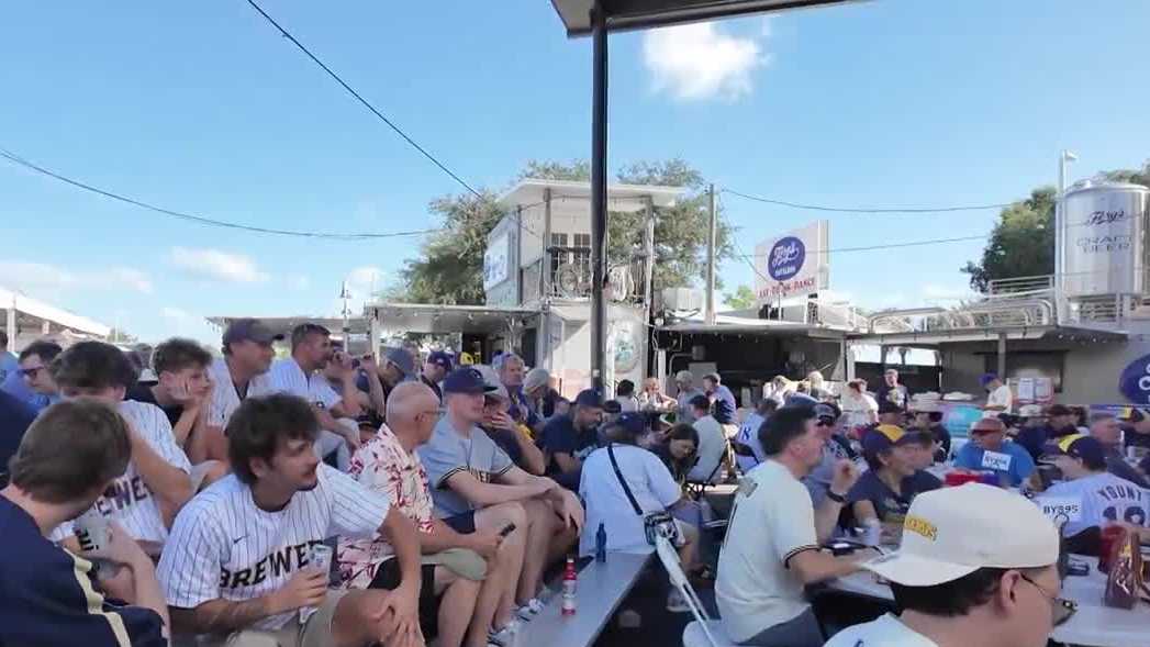 Brewers fans drink St. Petersburg sports bar out of Miller Lite