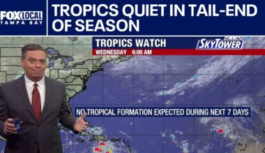 Tropics quiet in tail-end of season