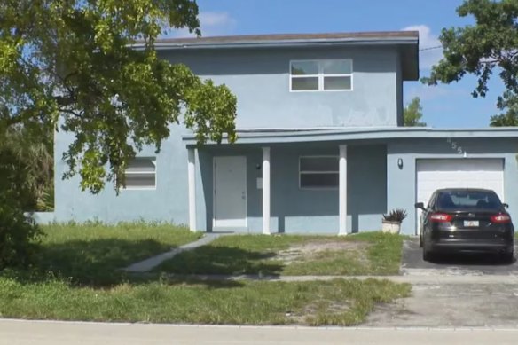 The house in Fort Lauderdale where Florida police officer Brian Louis Sguros lived for nearly four years. 