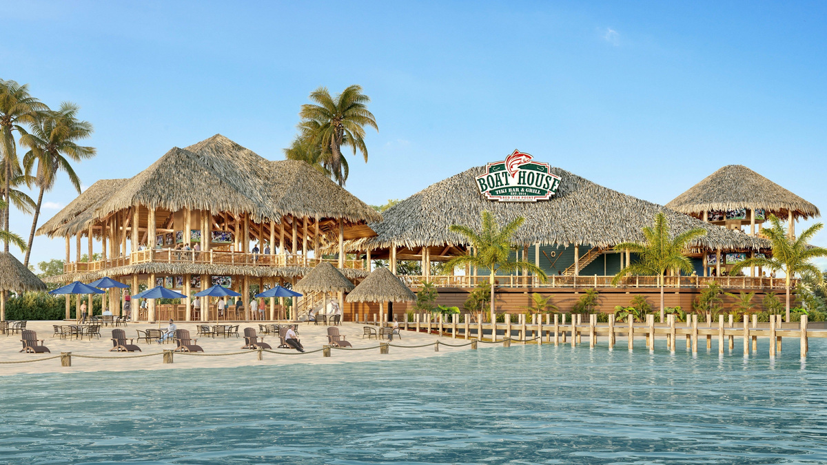 A rendering shows the future Boathouse Tiki Bar & Grill at Cape Coral Yacht Club. A rendering shows the future Boathouse Tiki Bar & Grill at Cape Coral Yacht Club.