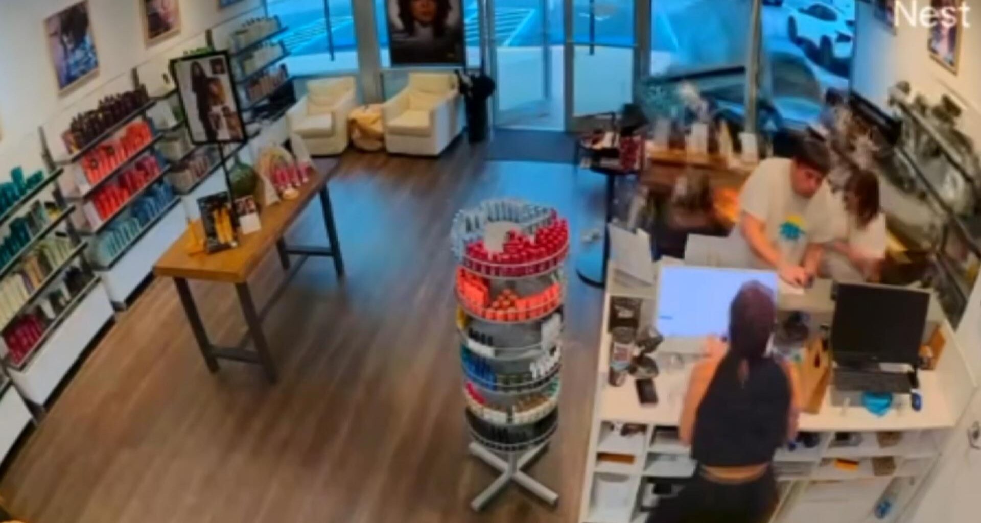 Couple survives being hit by car that crashed through a Jacksonville hair salon
