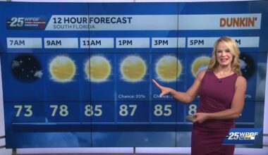Sunny Skies for South Florida Today