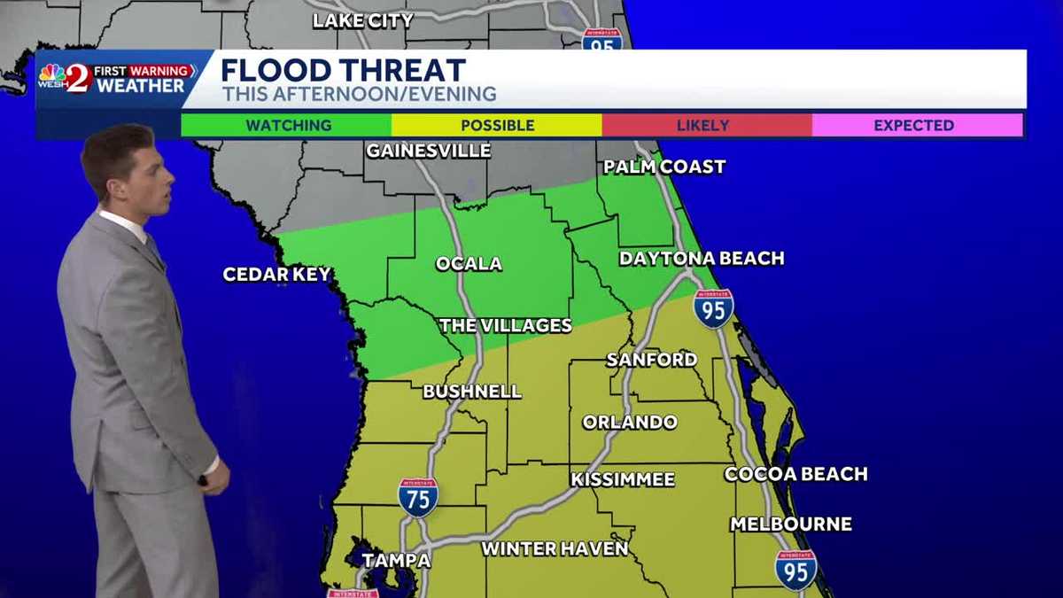 Flood advisory posted for most of Central Florida