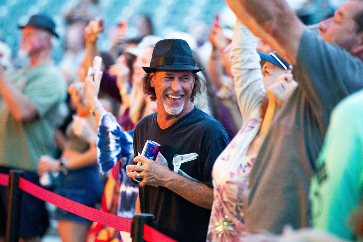 “Dreaming the Same Dream” tour concert attendees dance along to the music at Adderley Amphitheater in Tallahassee on Wednesday, Oct. 7, 2026.  
