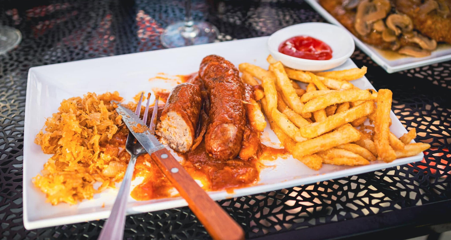 A plate of sausage at German Knodle in St. Pete