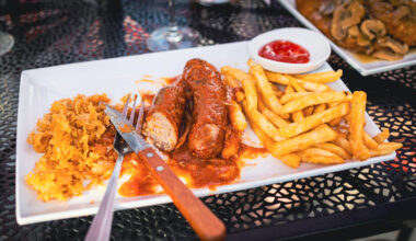 A plate of sausage at German Knodle in St. Pete