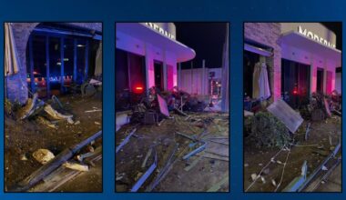 Banana-costumed student helps after SUV crashes into bar