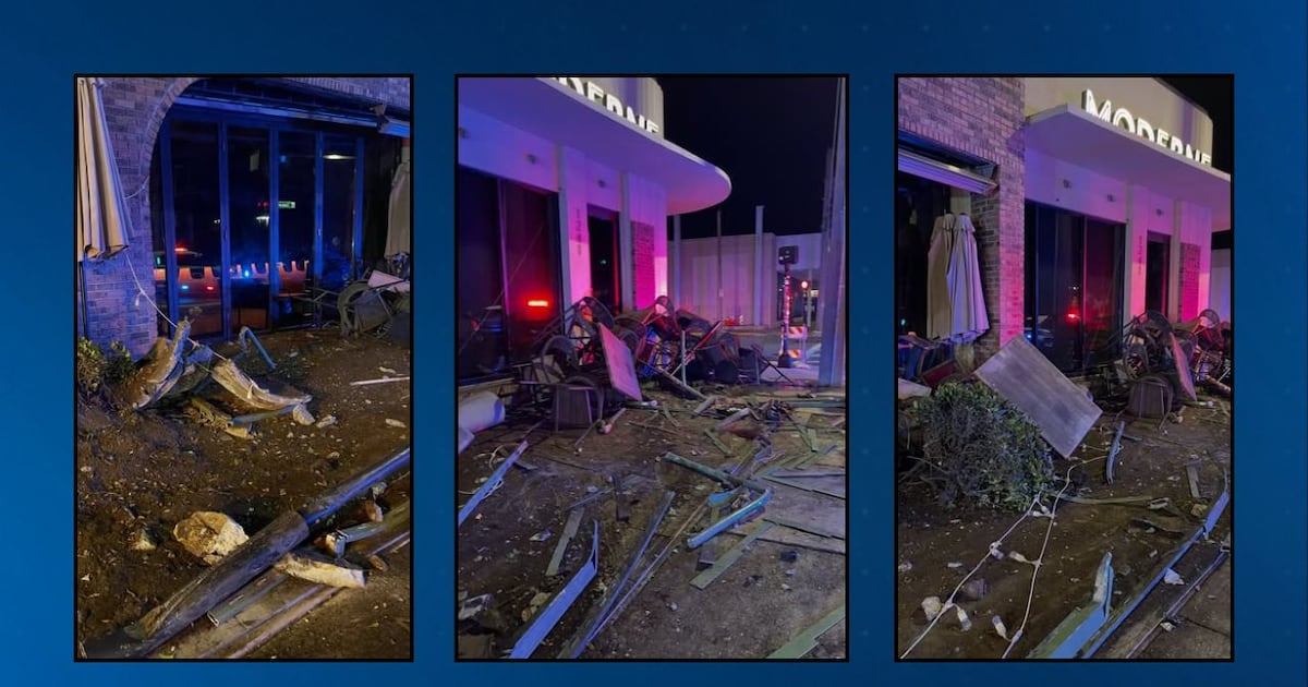 Banana-costumed student helps after SUV crashes into bar