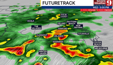 Central Florida Forecast: Up to 3 inches of rain possible Wednesday