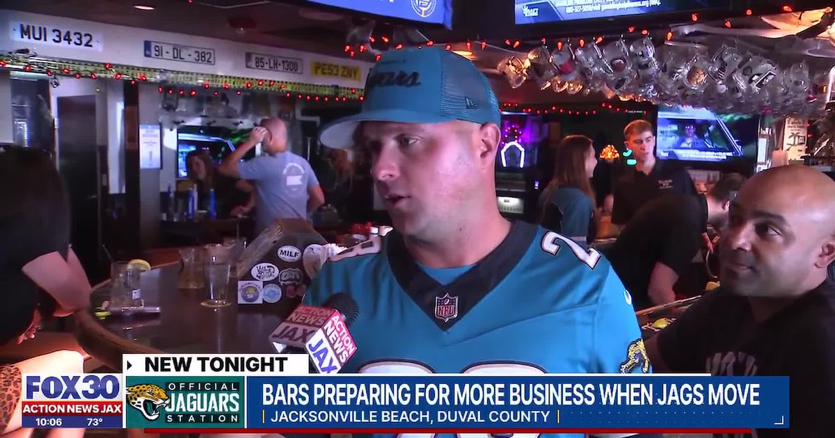 Jacksonville Beach approves expanded bar capacity as Jaguars move to Orlando next year – 104.5 WOKV