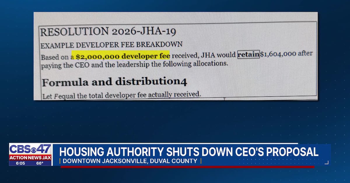 JHA board rejects CEO’s proposal for cut of developer fees – Action News Jax