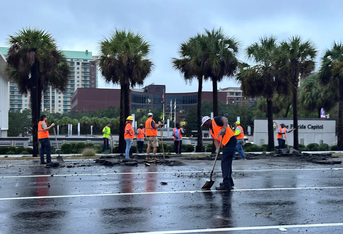 'War zone': Underground fire tears craters into Tallahassee downtown