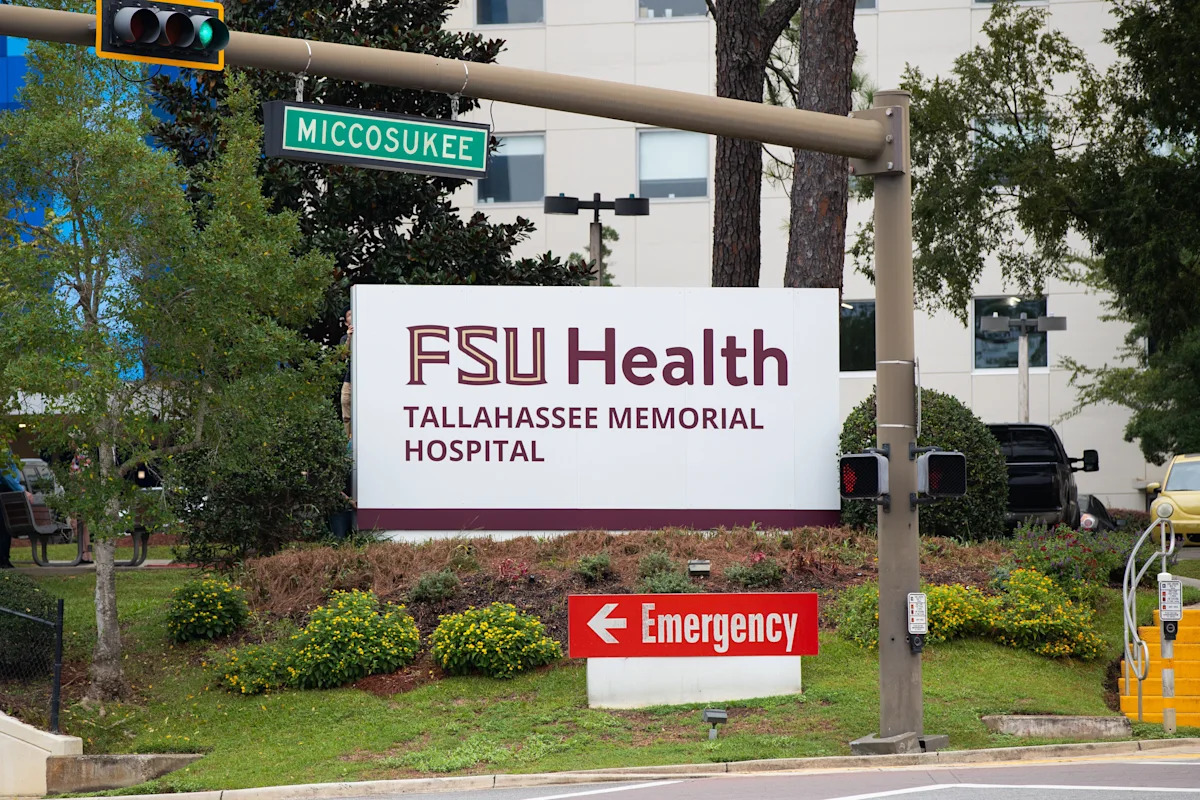 New era in healthcare: TMH hospital sign updated with FSU Health logo