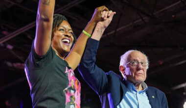 Sen. Bernie Sanders rallies with Angie Nixon in Tallahassee