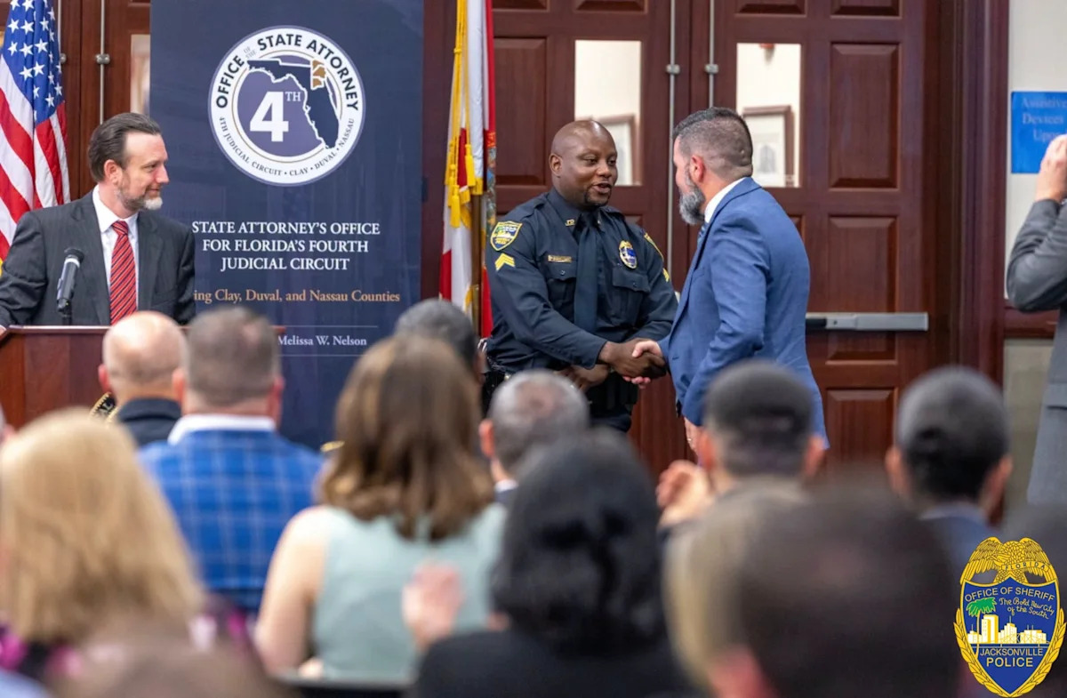 Jacksonville officers recognized for excellence in law enforcement by the State Attorney’s Office