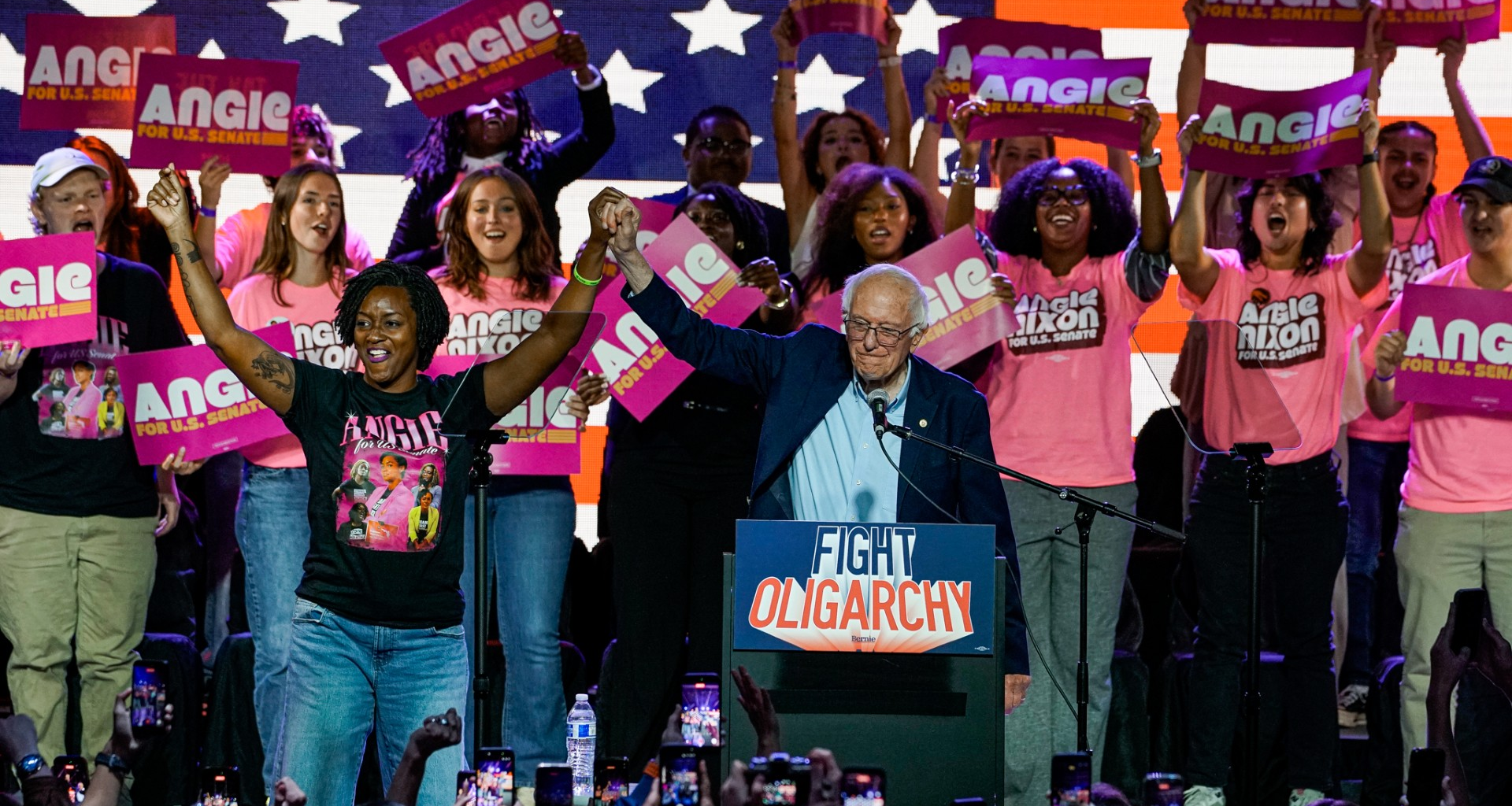 Angie Nixon, Bernie Sanders rally at ‘Fighting Oligarchy’ tour stop in Tallahassee.  – The FAMUAN