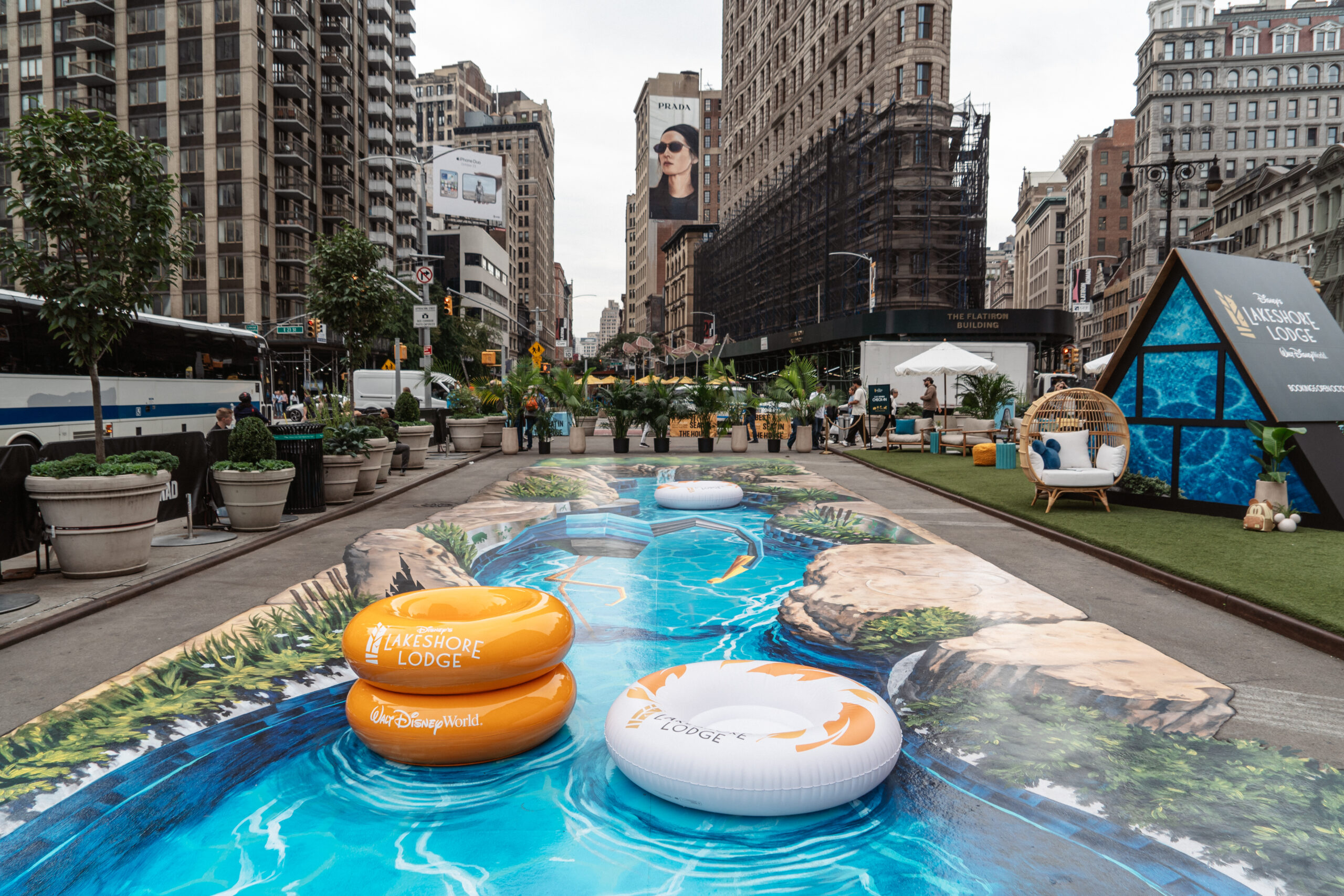 Disney's Lakeshore Lodge street mural experience in New York City