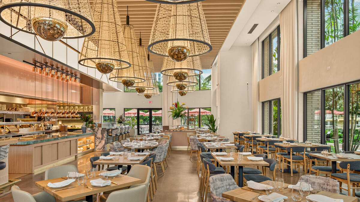 The main dining room at Sweetwaters, which is opening at Huizenga Park in Fort Lauderdale. The main dining room at Sweetwaters, which is opening at Huizenga Park in Fort Lauderdale.