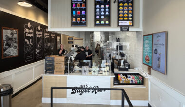 The interior of Jeff's Bagel Run in Brandon