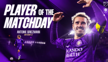 Orlando City SC forward Antoine Griezmann voted MLS Player of the Matchday Presented by Michelob ULTRA for Matchday 31