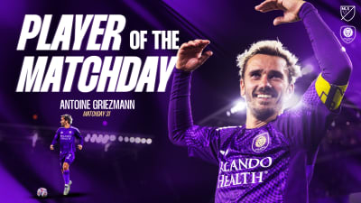 Orlando City SC forward Antoine Griezmann voted MLS Player of the Matchday Presented by Michelob ULTRA for Matchday 31
