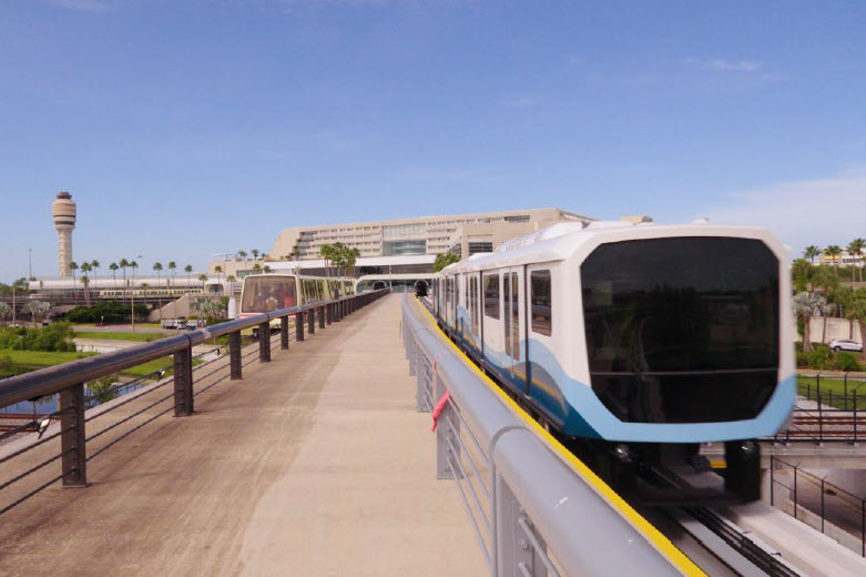 First of Four New Gate Link Trams Now in Service at Orlando International Airport